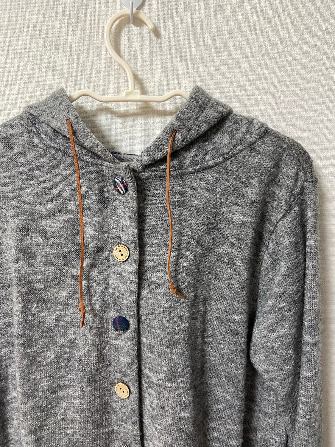 빈티지 모리걸 사와코 패턴 후드 가디건 상품이미지4