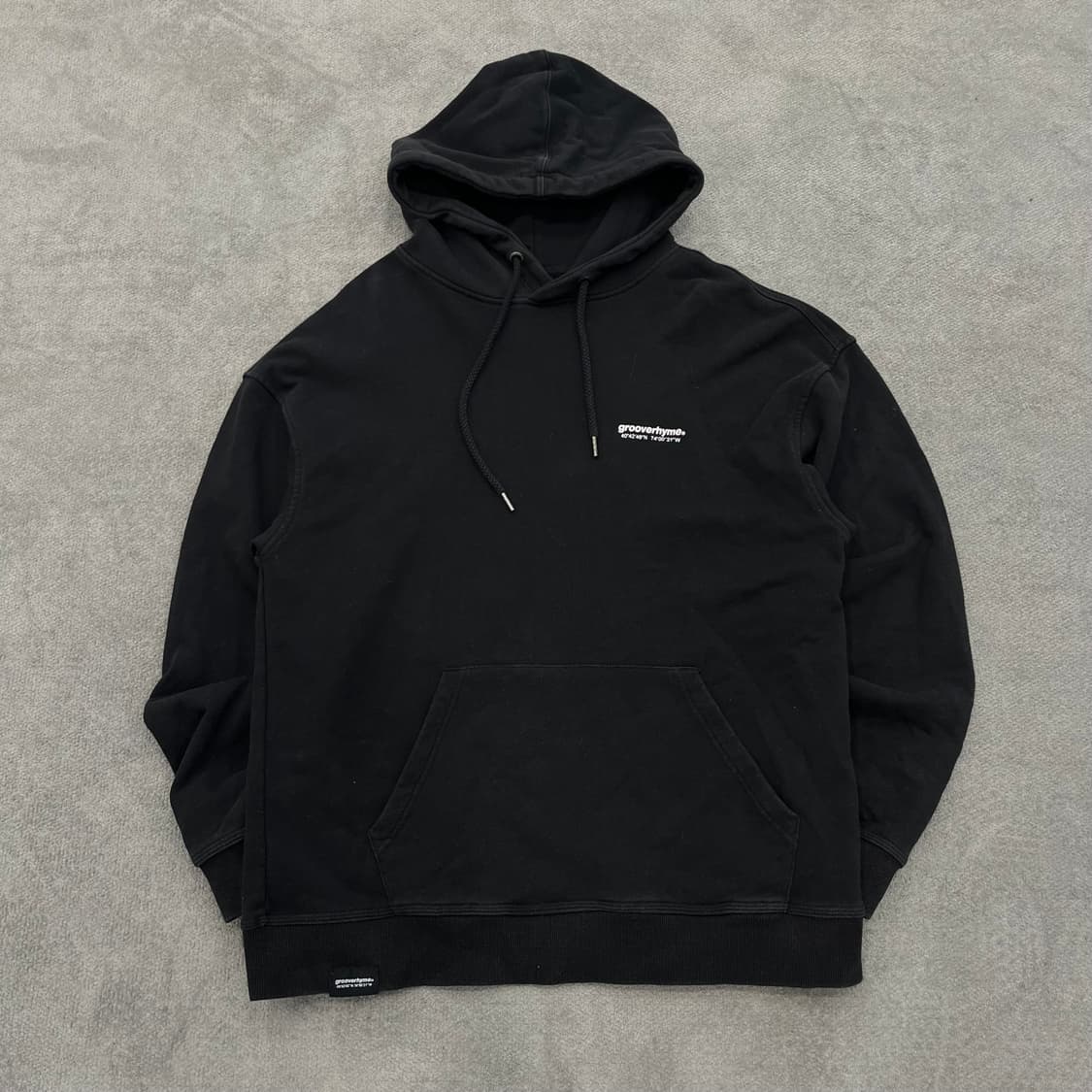 L grooverhyme 검정색 후드티 상품이미지1