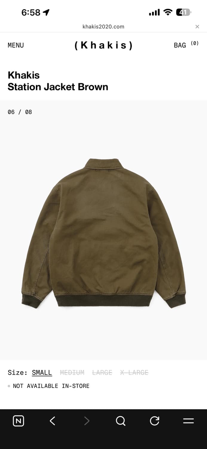 카키스 스테이션 자켓 XL 브라운 상품이미지6