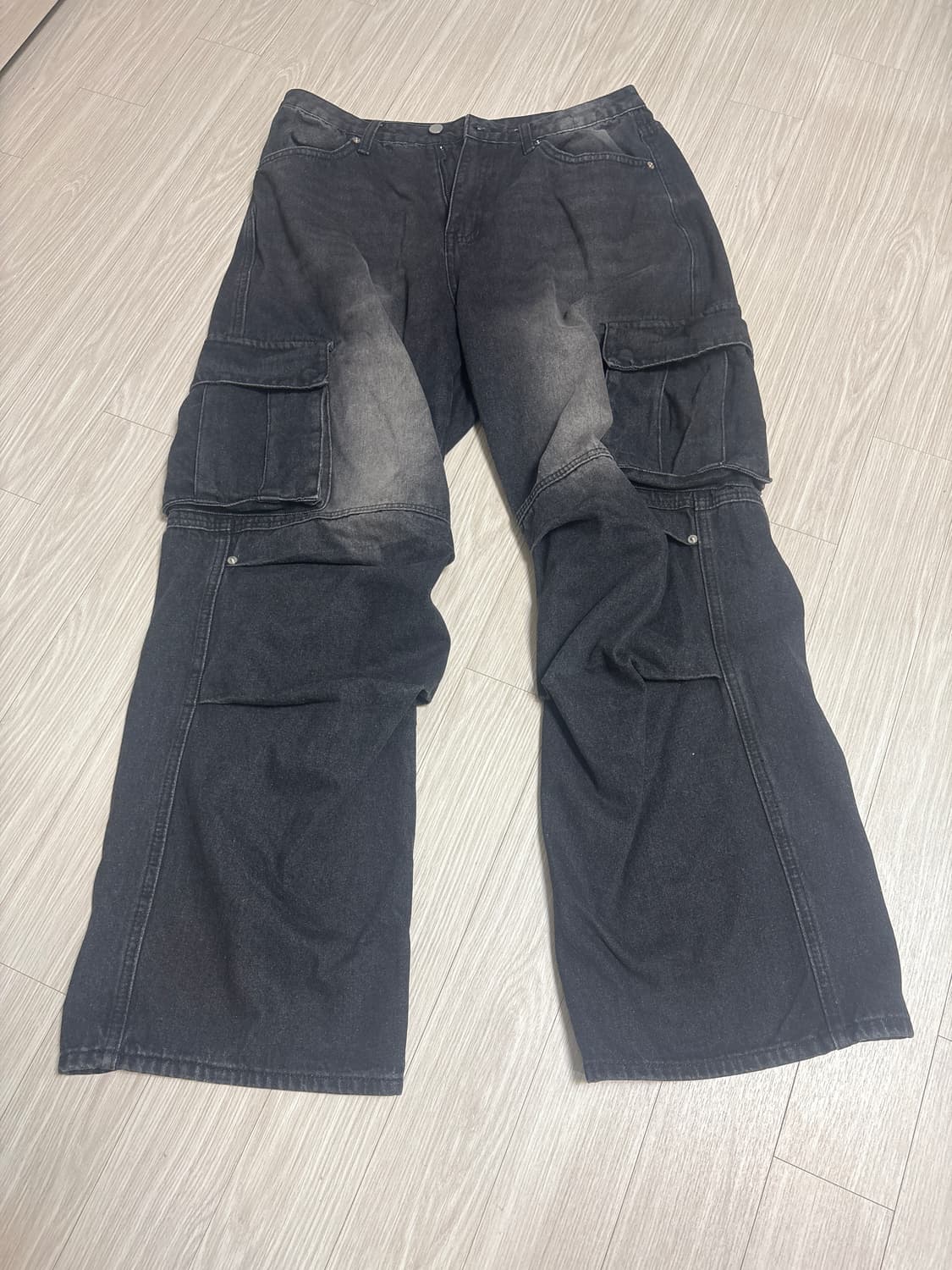 블랙 카고 팬츠 상품이미지1