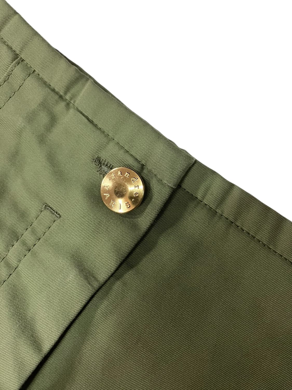 산드로 카키 스티치 팬츠 38 상품이미지4