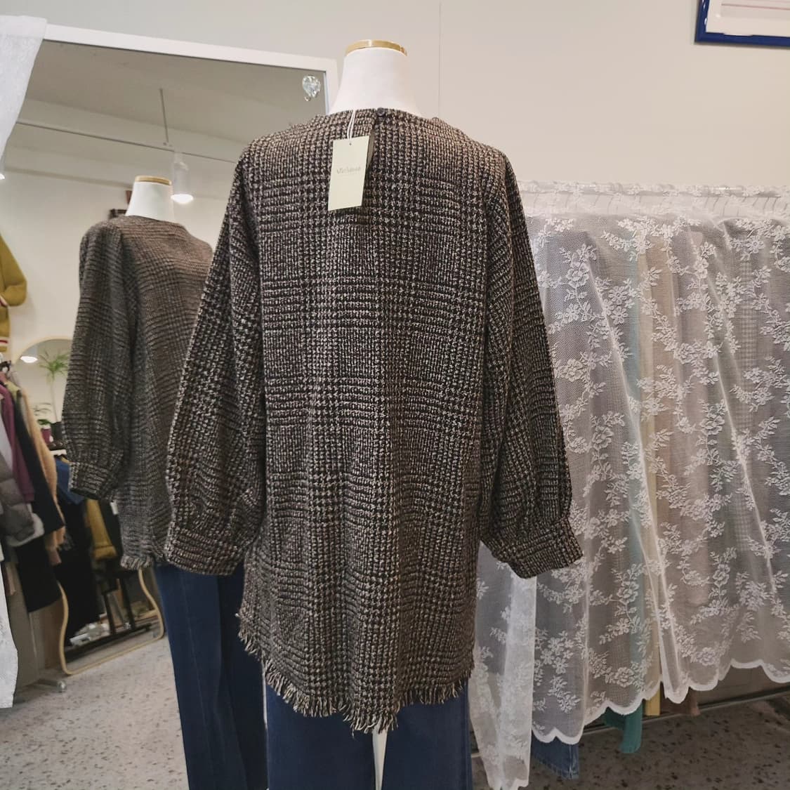 잔체크 프린지 미니원피스 상품이미지9