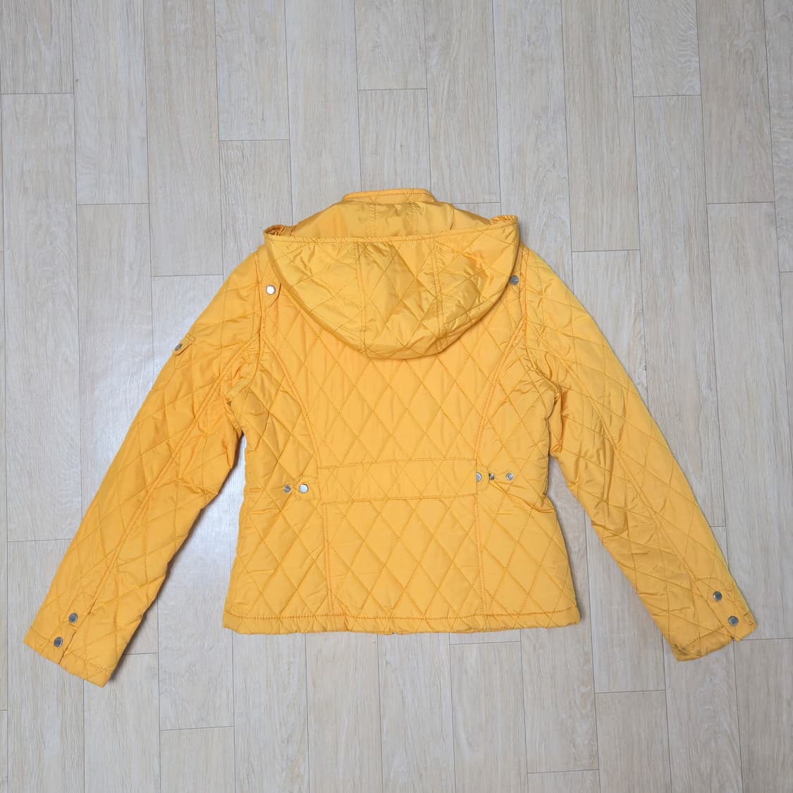 헤지스 퀼팅 후드 자켓 옐로우 상품이미지5
