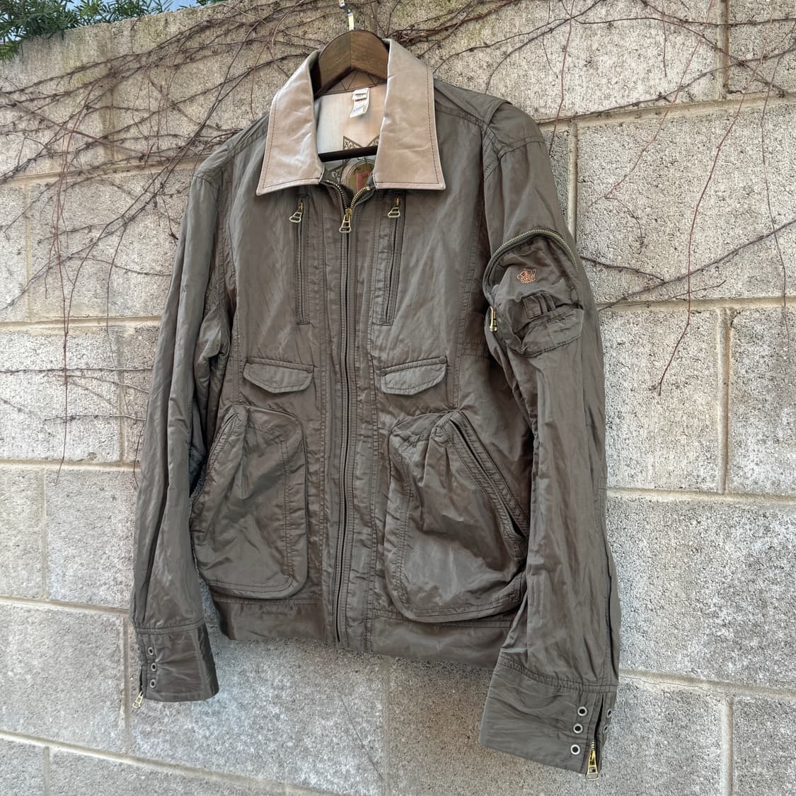 [M] 디젤 카키 나일론 메탈리카 자켓 상품이미지2