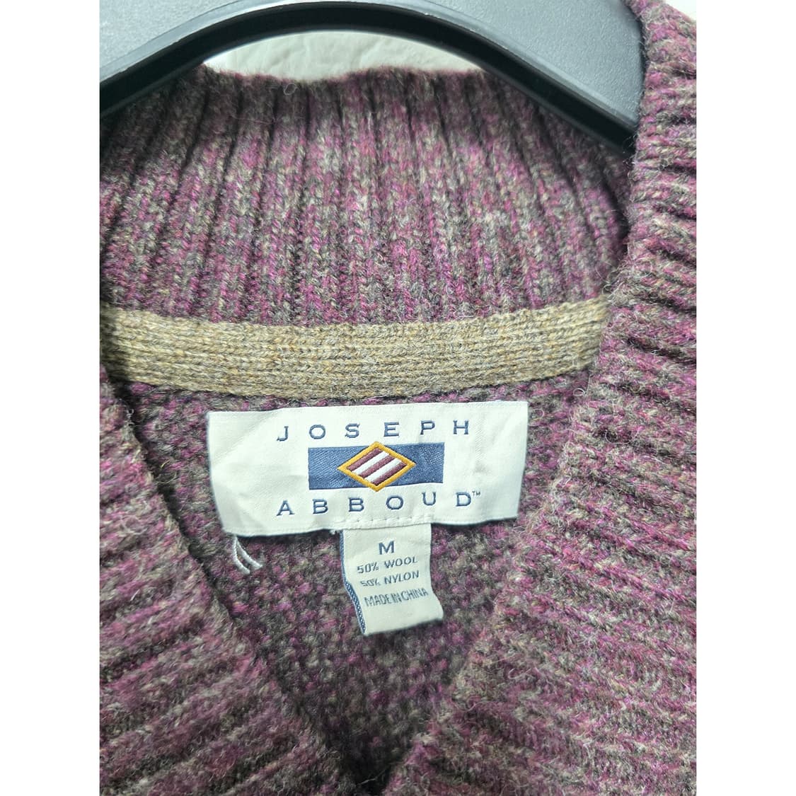 택포_ 조셉 아부드 남성 버건디 숄카라 니트 M 상품이미지2