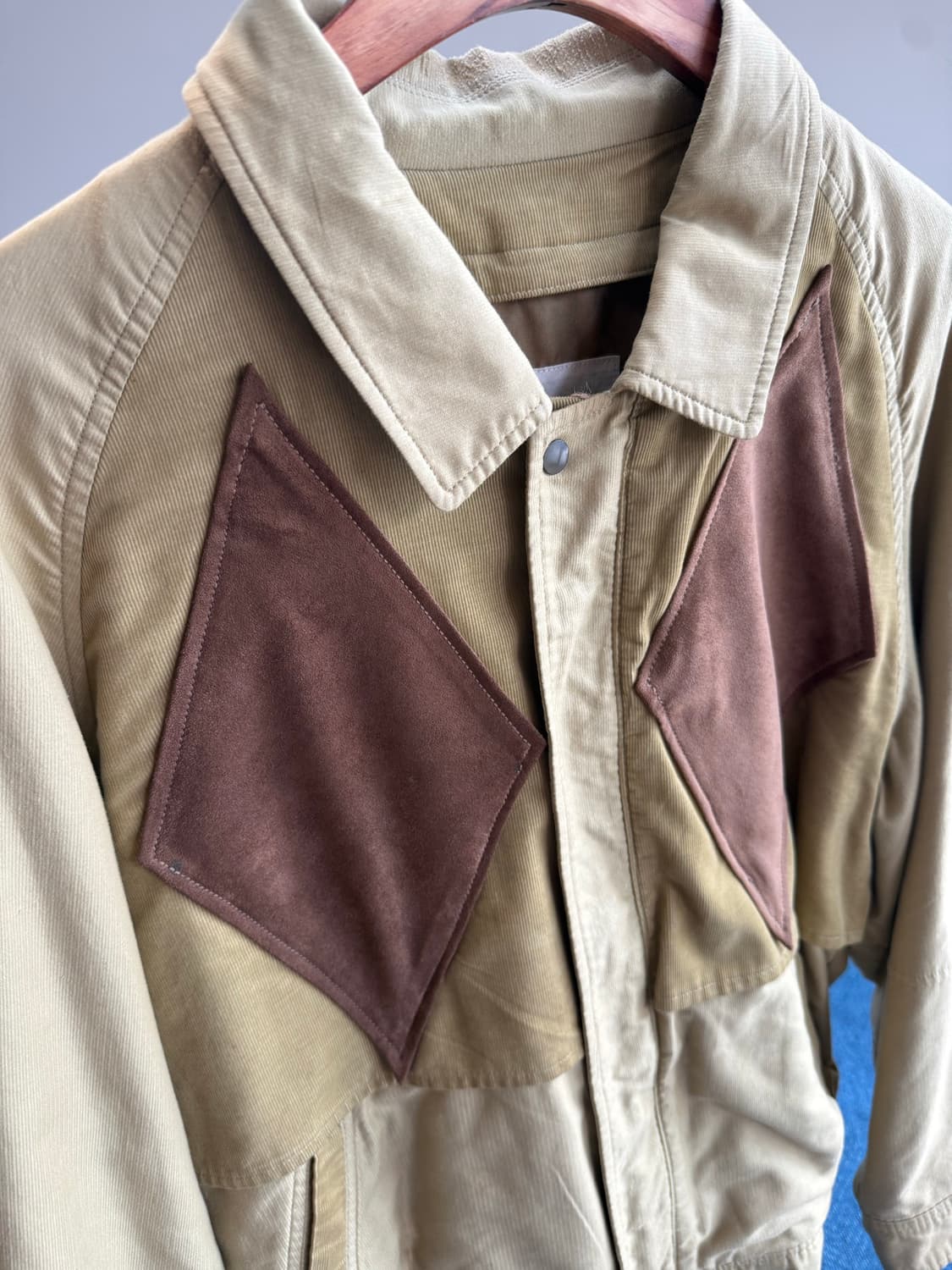 빈티지 다이아몬드 패치워크 헌팅 자켓 상품이미지3