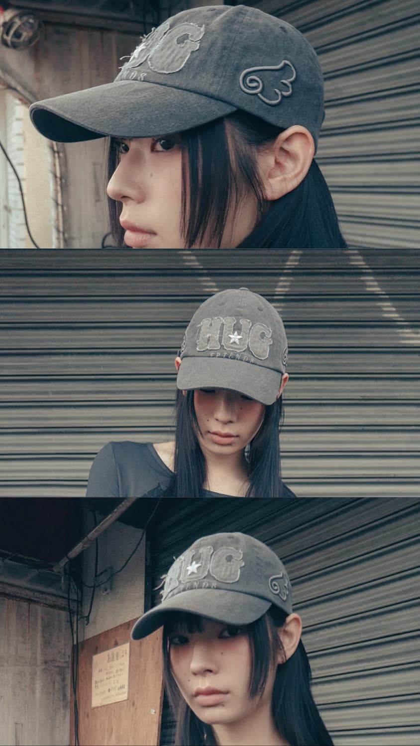 허그유어스킨 모자 볼캡 차콜 상품이미지3