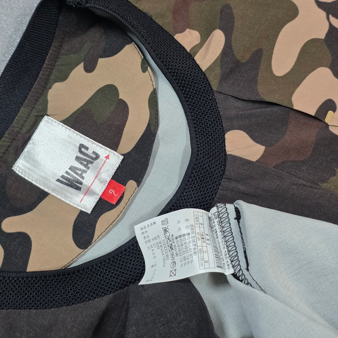 95 WAAC 골프 카모 다크브라운 우븐 반팔티셔츠 상품이미지5