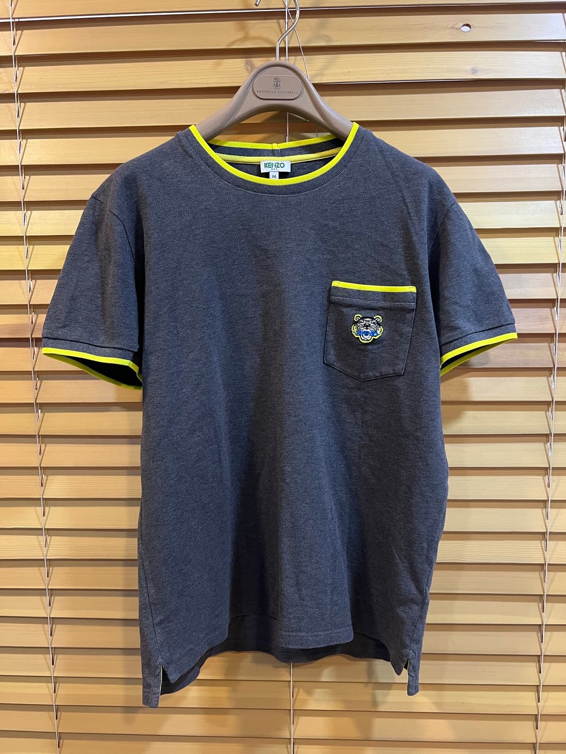 겐죠 KENZO 남성 차콜그레이 라운드티셔츠 PK티셔츠 상품이미지2