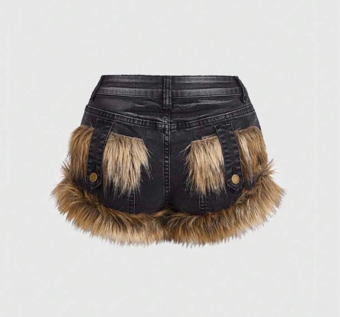 쉬인 퍼 반바지 상품이미지1