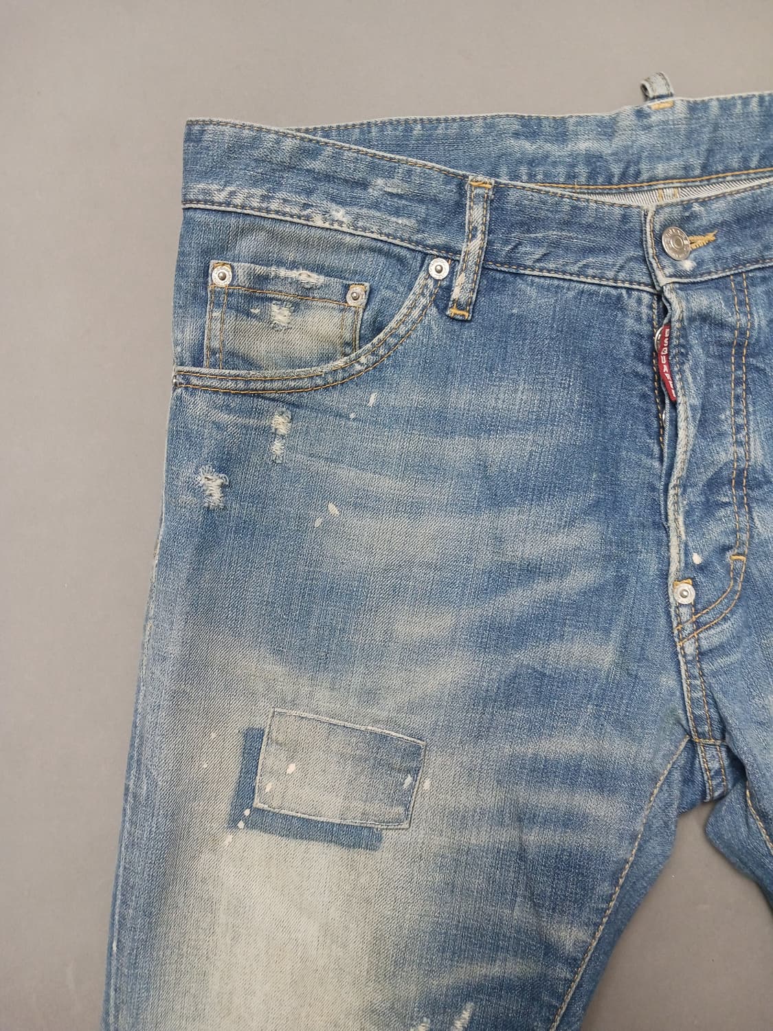 [34] 정품 디스퀘어드2 데미지 리페어 슬림진 청바지 상품이미지2