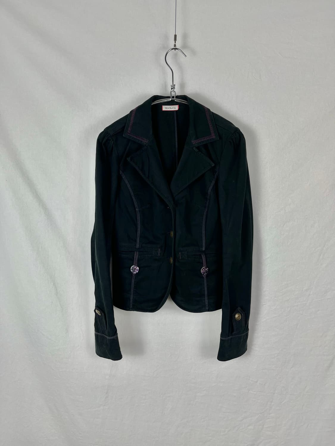 Max&co 코튼 퍼플 스티치 자켓 상품이미지5