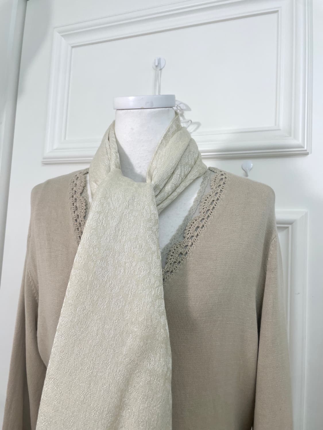 sheer khaki leopard scarf 상품이미지3