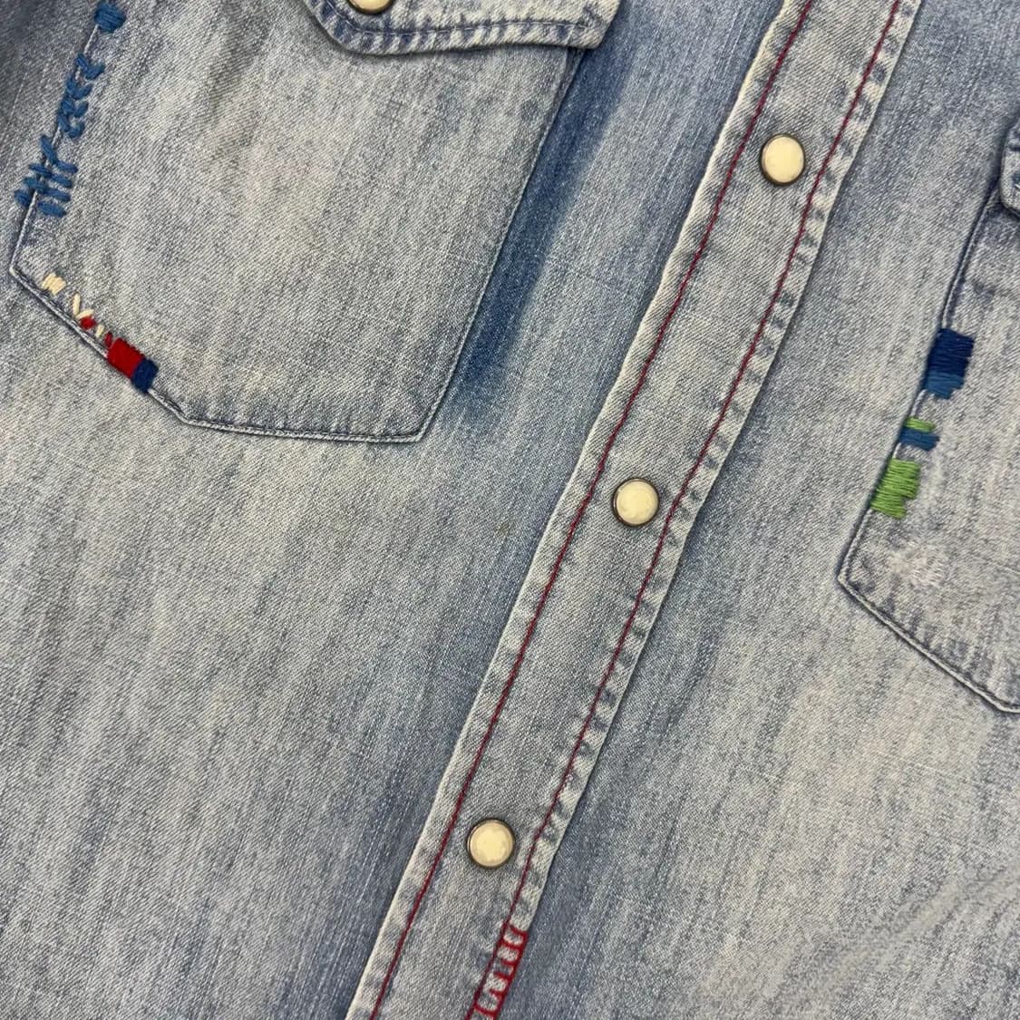 XS 폴로 랄프로렌 해변자수 웨스턴 남방 셔츠  상품이미지5