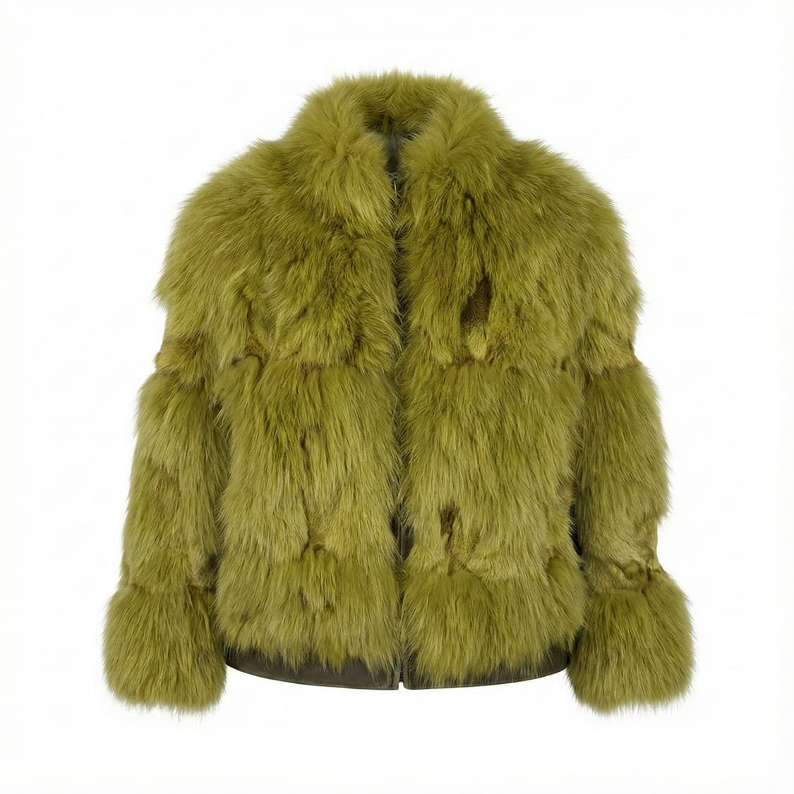 vintage olive fur jacket 상품이미지2