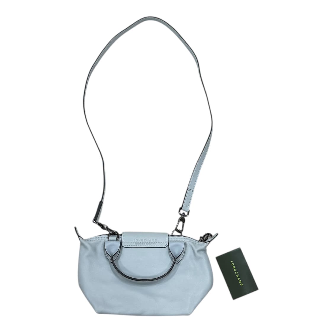롱샴 르 플리아쥬 미니 토트백 크로스백 가방 스카이 블루 하늘 상품이미지3
