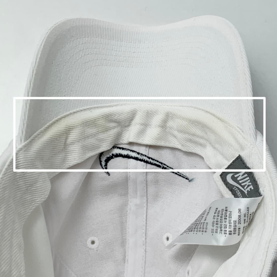 [OS/정품] 나이키 화이트 남여공용 볼캡모자
 상품이미지7