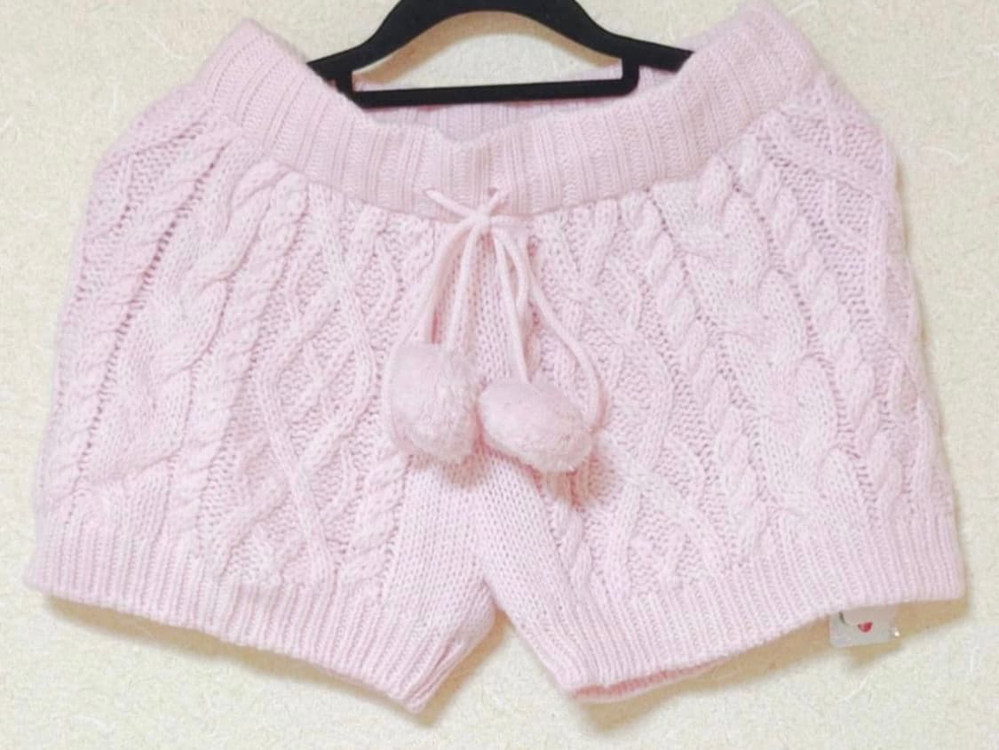 트랄라라 tralala 핑크 폼폼이 팬츠 큐롯 니트 라떼갸루 히메갸루 상품이미지1