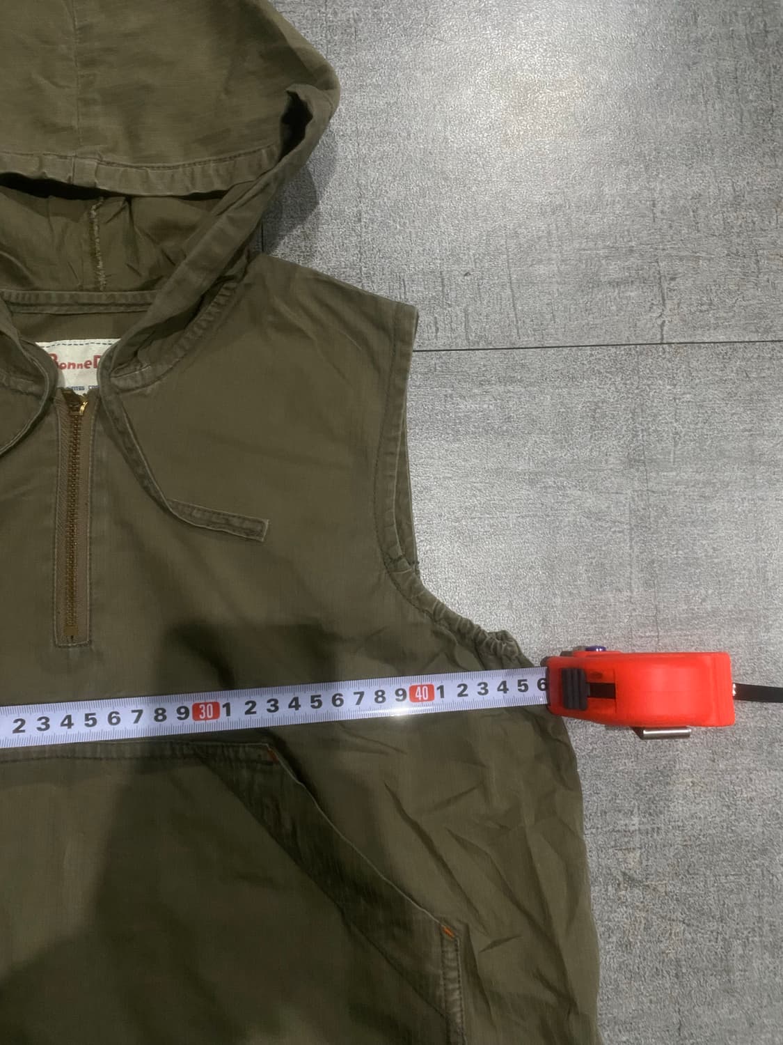 일본빈티지 Bonnedia 올드스쿨아메카지 혁오풍 후드베스트조끼 상품이미지2