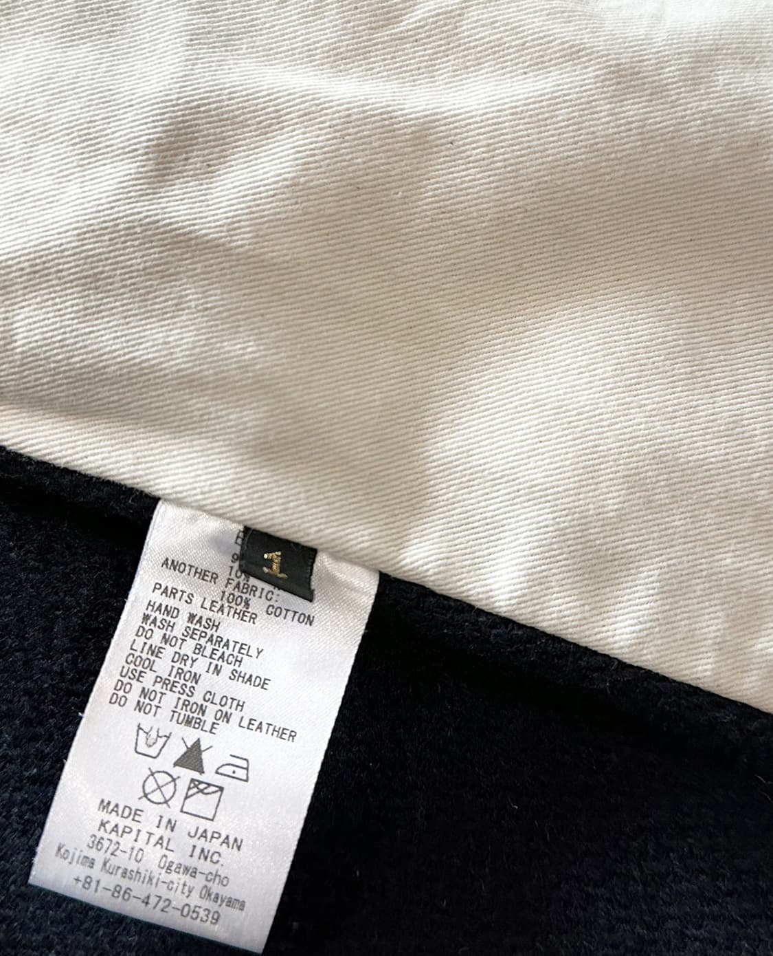 KAPITAL lether pach dark navy coat 상품이미지10