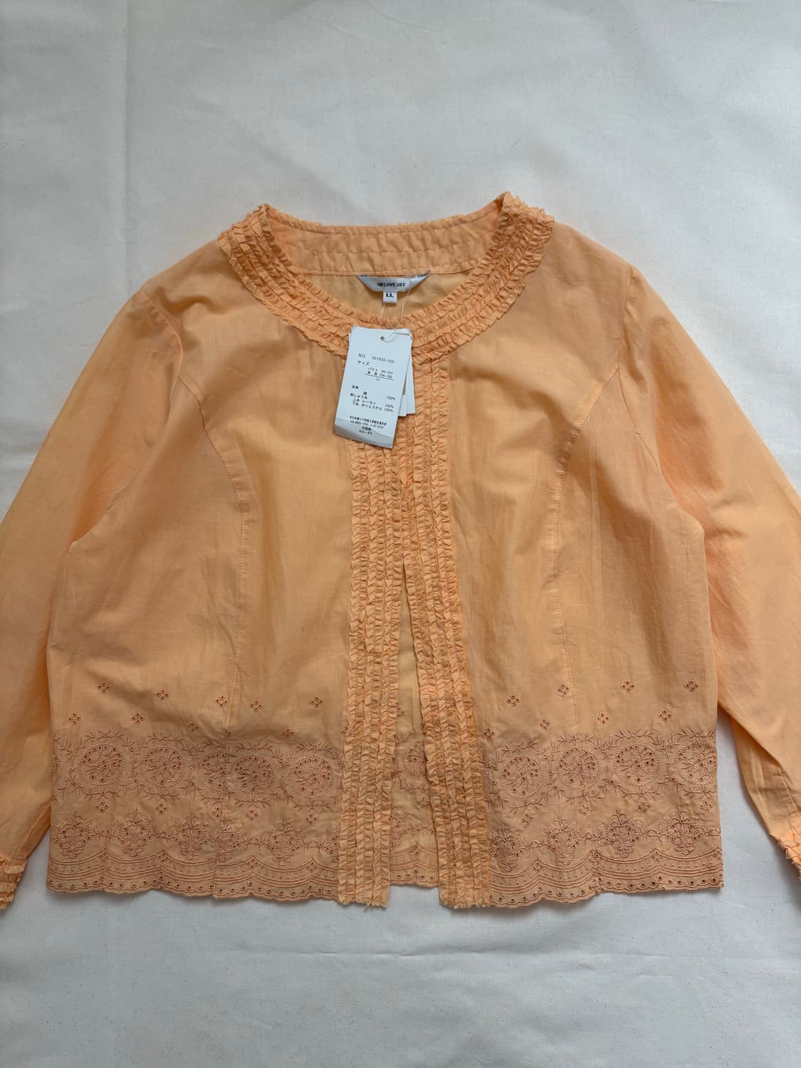 vintage orange frill lace blouse 상품이미지2