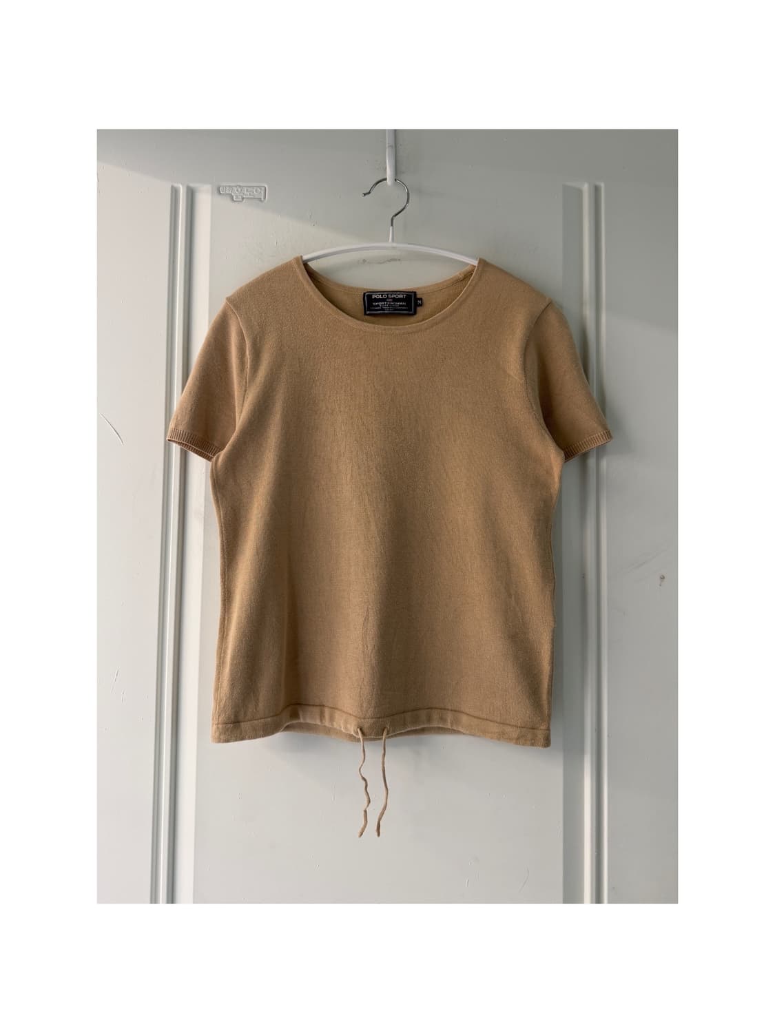 일본빈티지 폴로 베이지 반팔 니트 상품이미지1