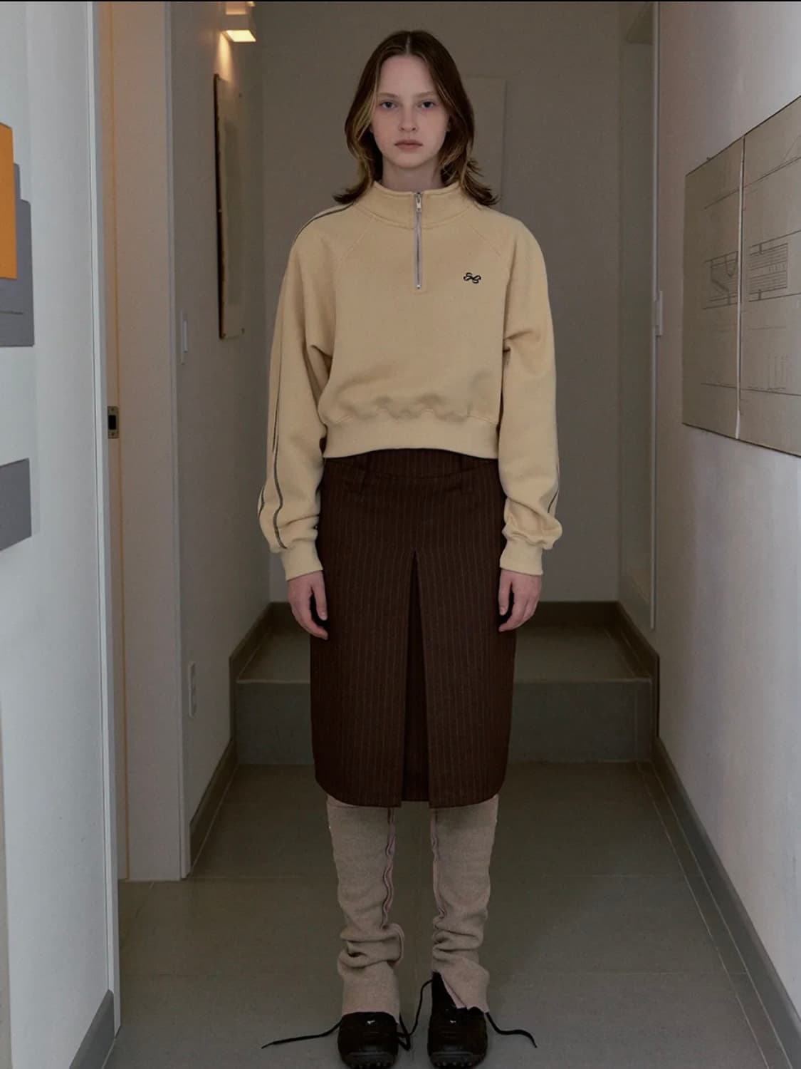 Sinoon RAGLAN HALF ZIP-UP SWEATSHIRT 상품이미지2