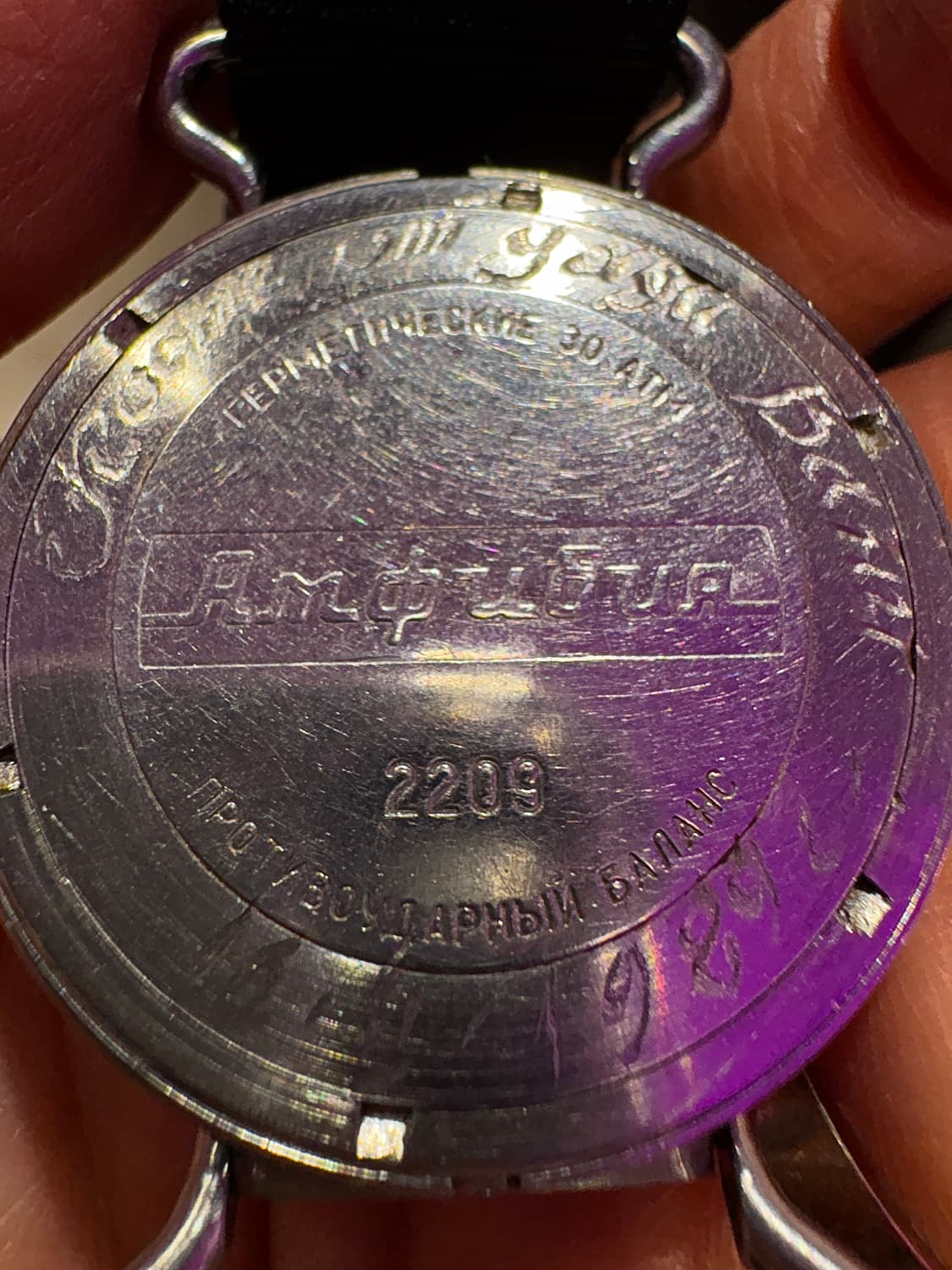 1978년 소련군 다이버 보급 시계 앰피비아 NVCH-30 상품이미지3