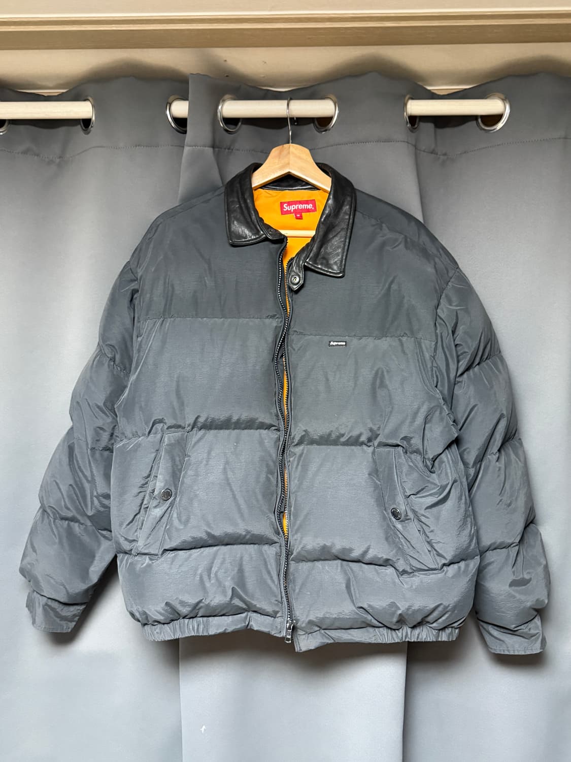 슈프림 레더 카라 푸퍼 자켓 M 상품이미지1