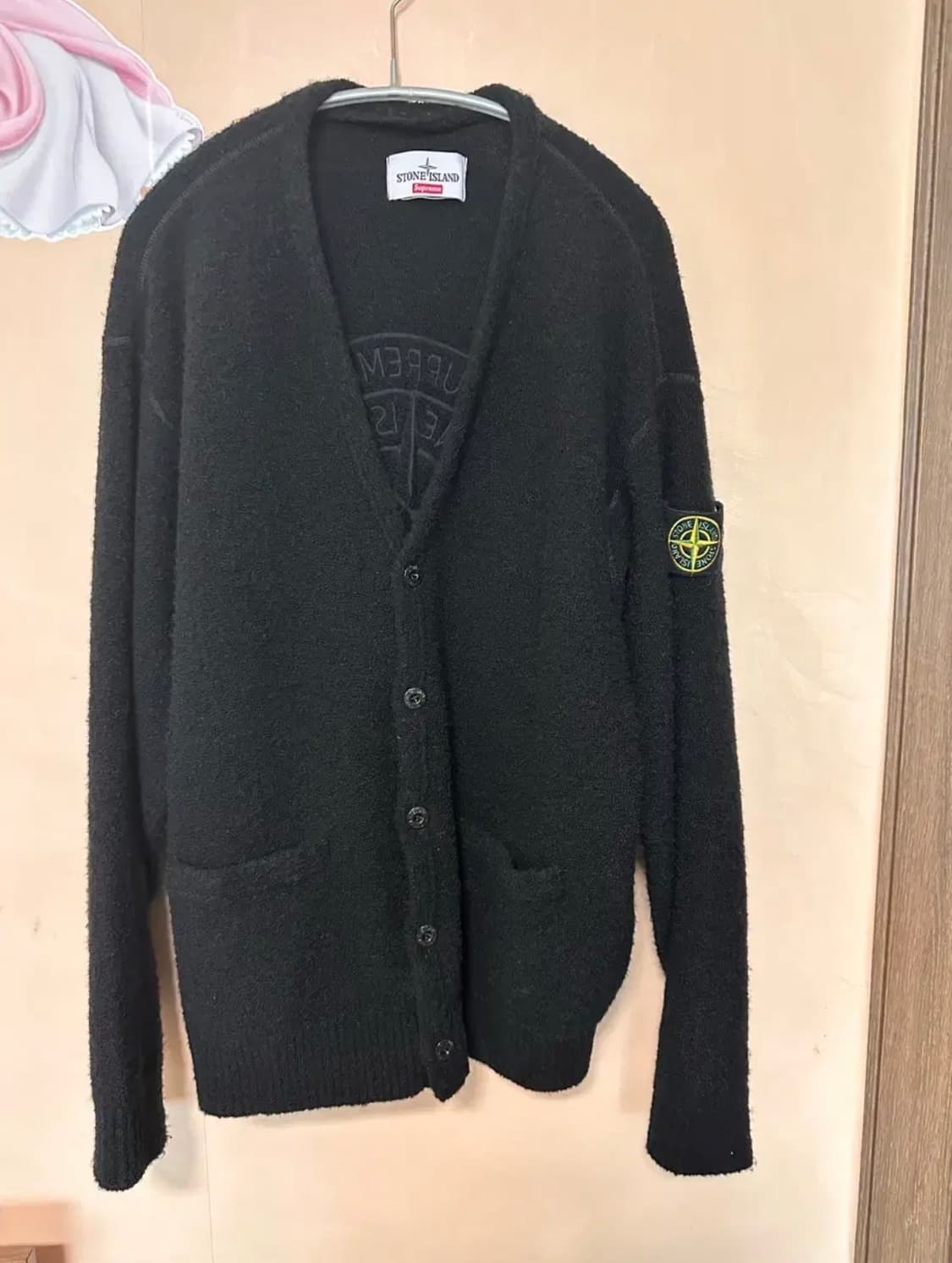 M) 슈프림 x 스톤 아일랜드 부클 가디건 블랙 - 23fw 상품이미지5