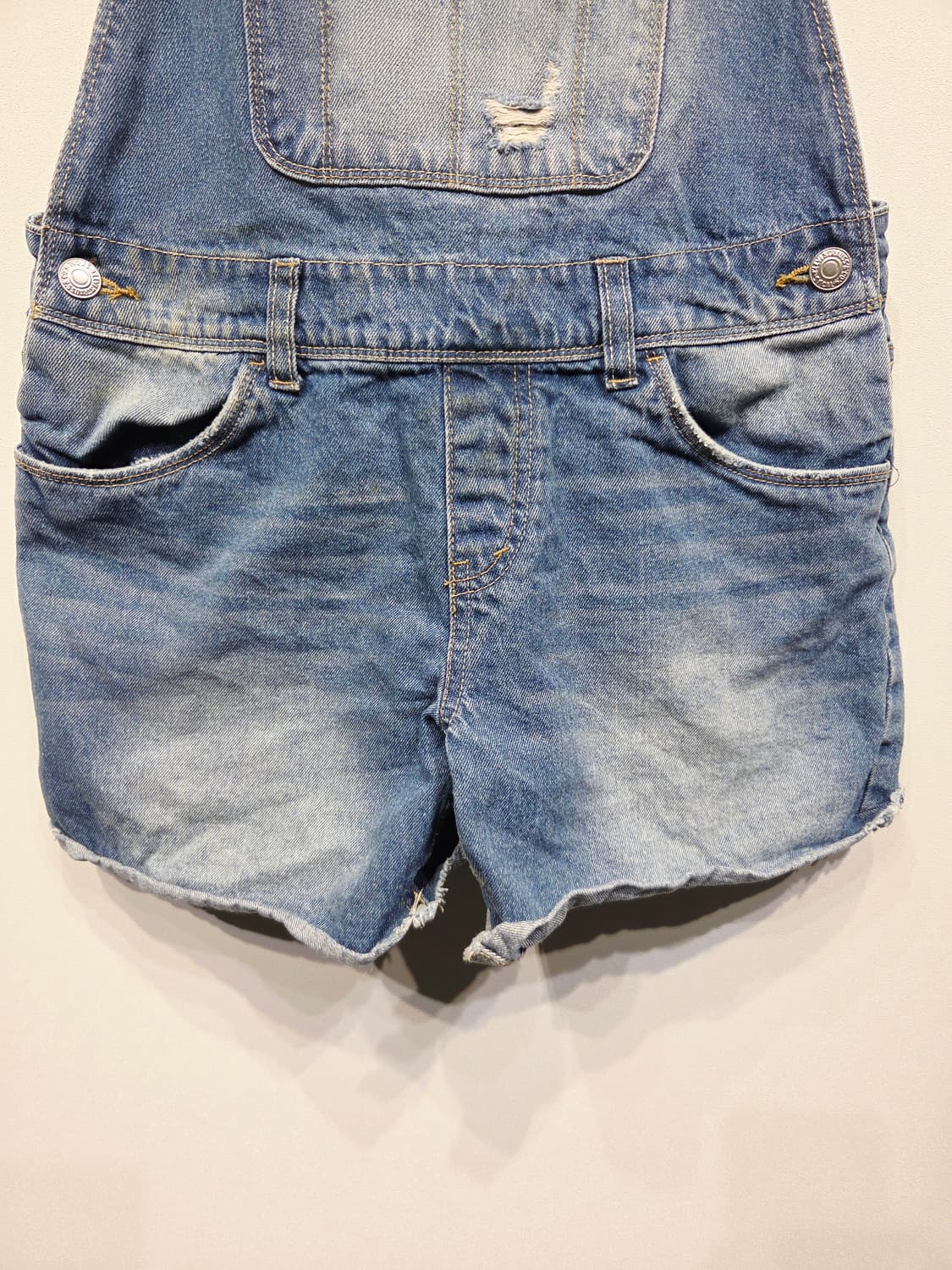 리바이스 데님 오버롤 반바지 멜빵바지 상품이미지4