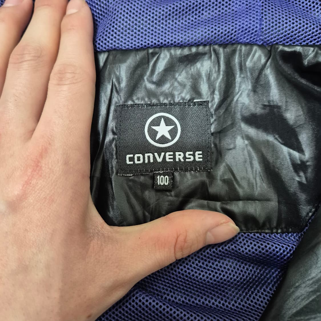 컨버스 원스타 로고 바람막이 후드 자켓 상품이미지5