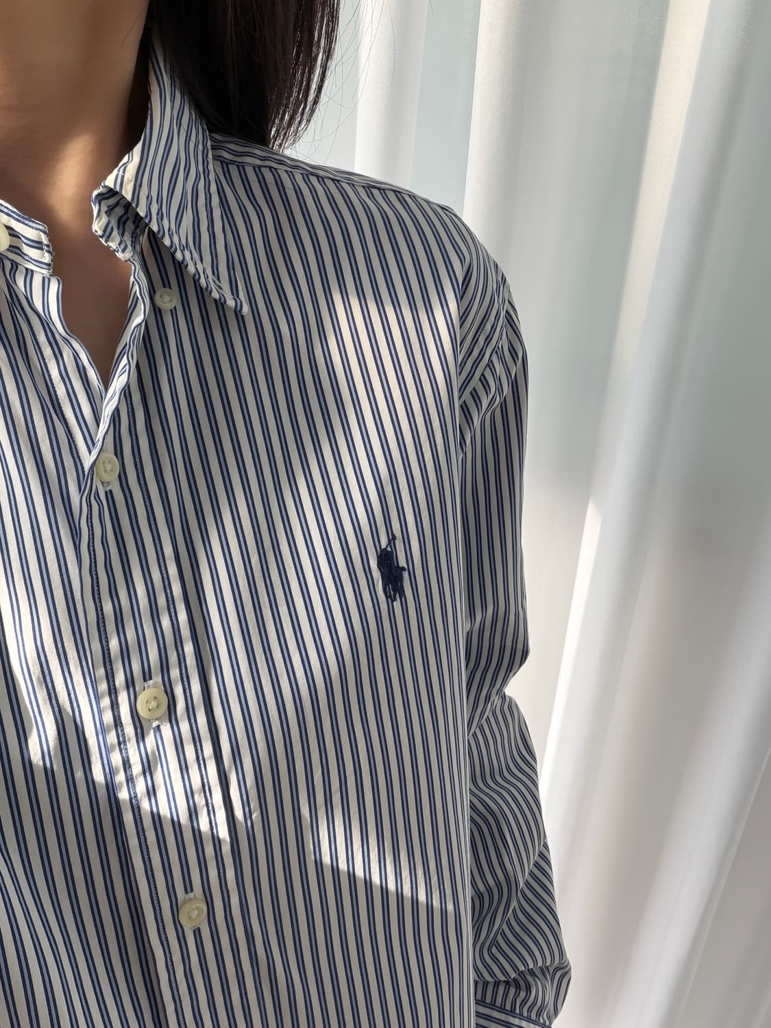 [S-M]폴로 랄프로렌 클래식핏 스트라이프 포플린 셔츠 상품이미지4