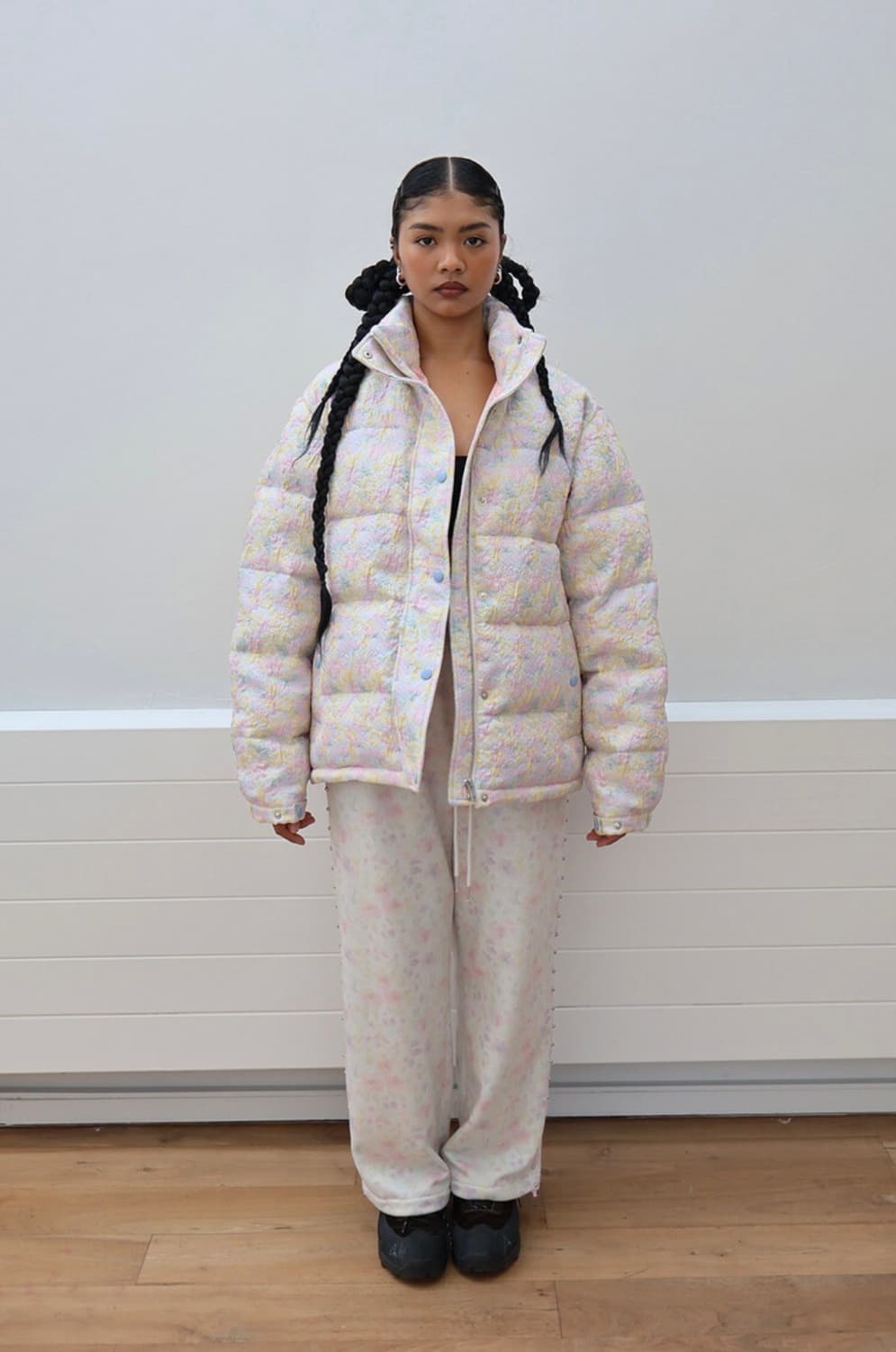 FLOWER JACQUARD PUFFER 상품이미지2