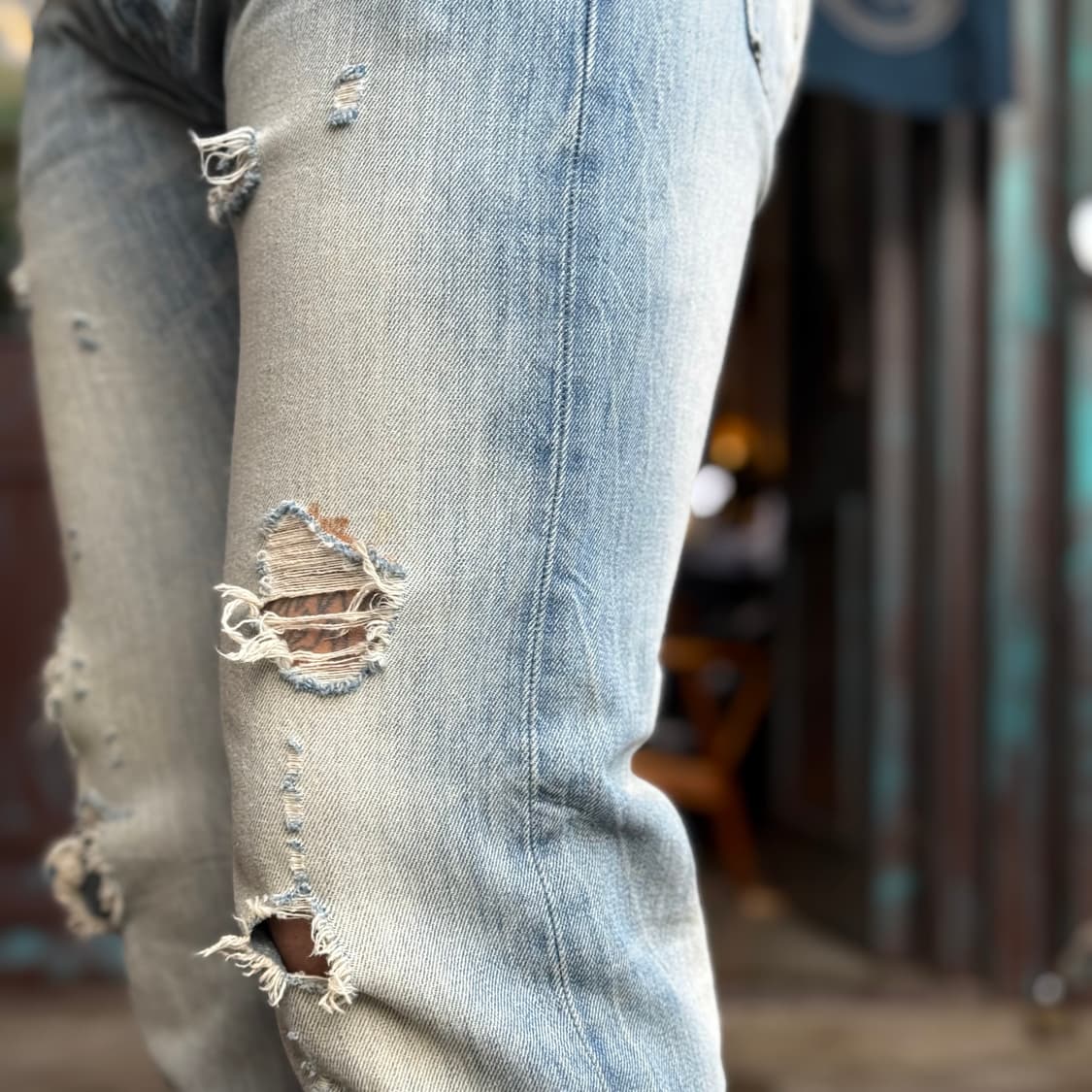 리바이스 501 데미지 데님 팬츠 32 상품이미지8