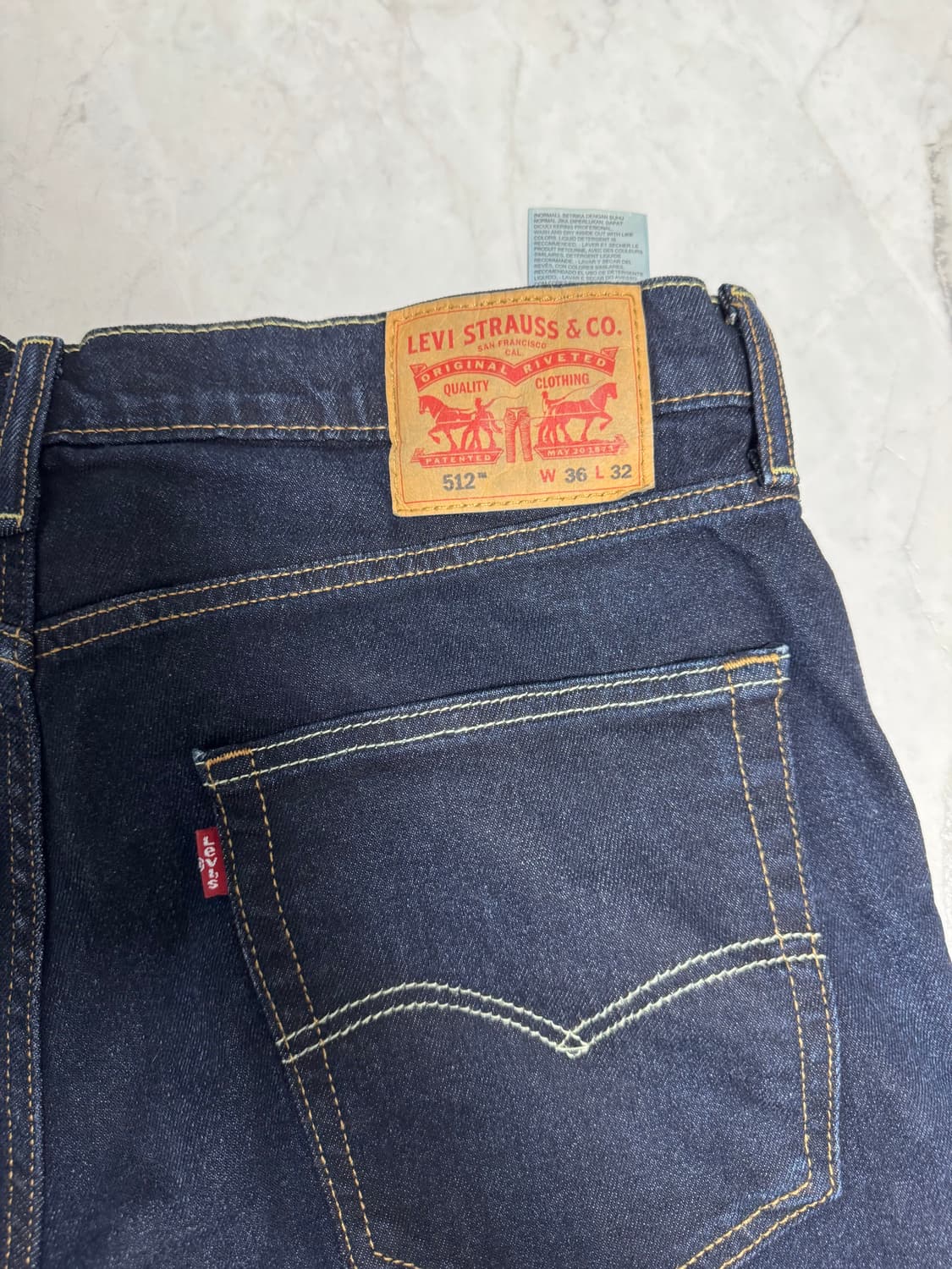 리바이스 생지 데님 512 36x32 상품이미지3