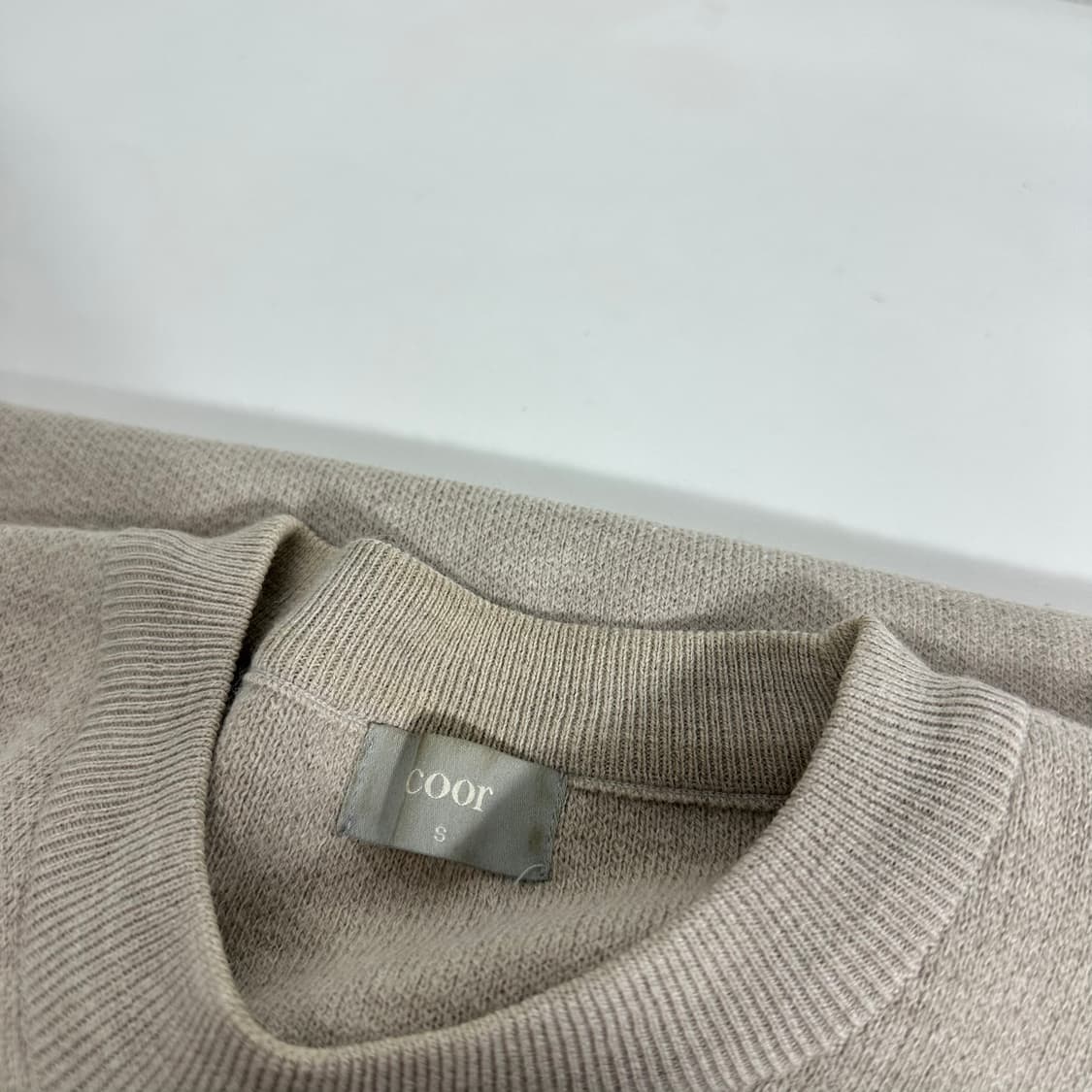 S 95 COOR 쿠어 오트밀 캐시미어혼방 라운드니트 상품이미지2