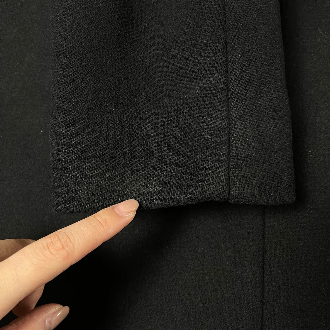 PLAC 블랙 더블 롱 코트 상품이미지6