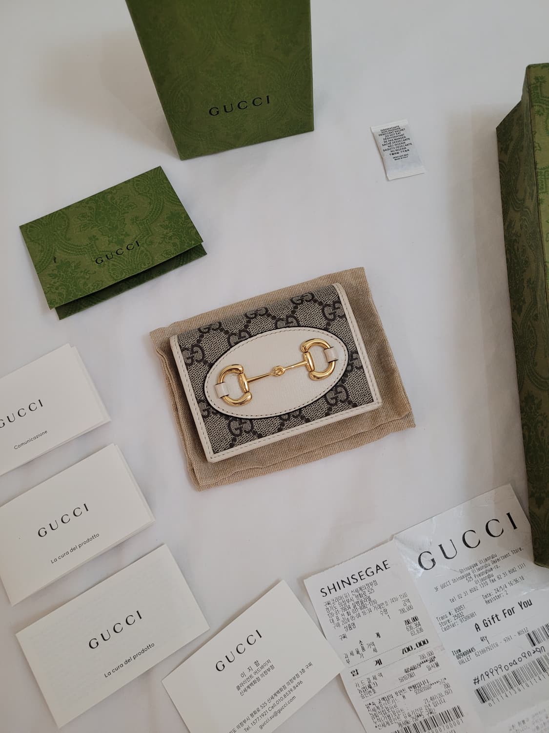 (새상품급) 구찌 홀스빗 1955 카드케이스 지갑 상품이미지1