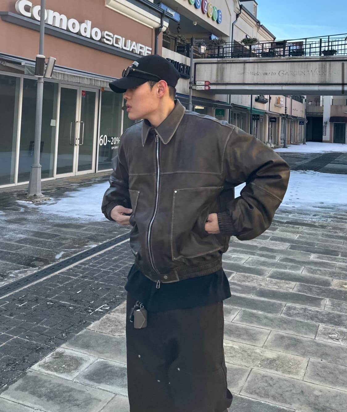 불꽃 더블니 캔버스 벌룬 팬츠 상품이미지3