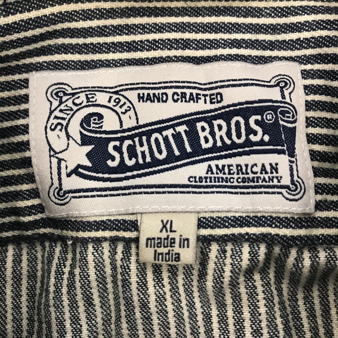 SCHOTT 쇼트 스트라이프 셔츠 [XL] 상품이미지5