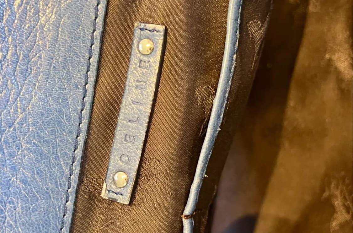 Celine 셀린느 빈티지 부기백 레어블루 상품이미지4