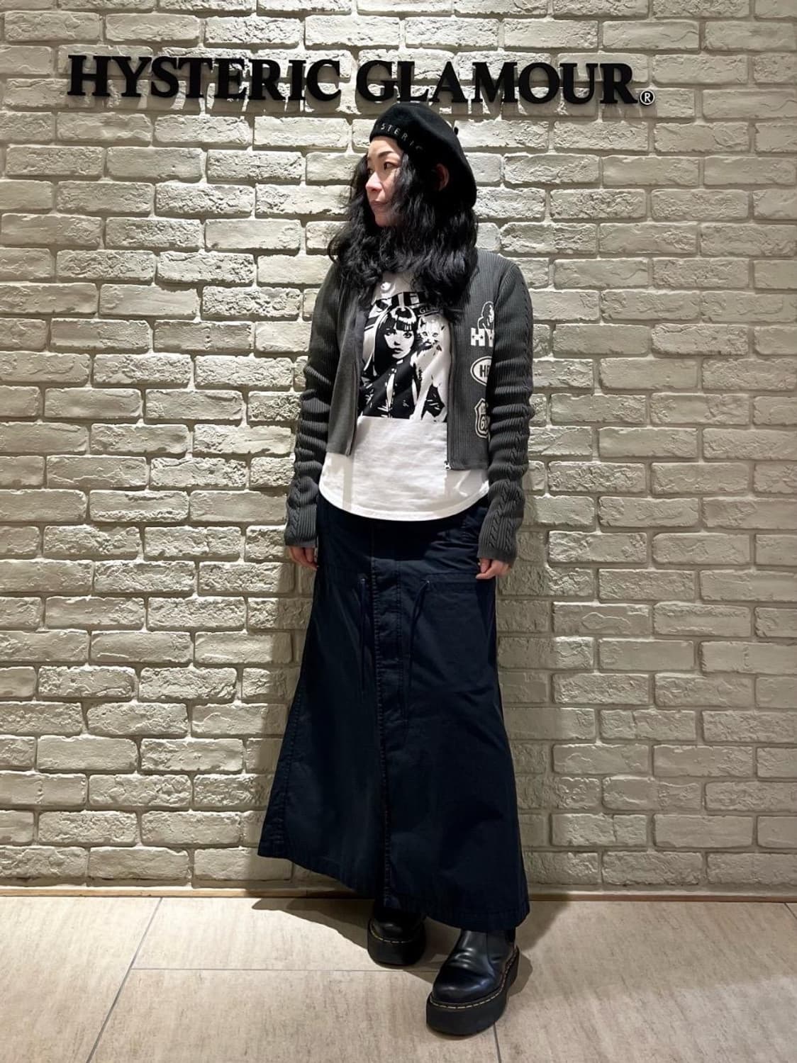 [F]히스테릭 글래머 25fw 저지 집업 가디건/그레이 상품이미지6