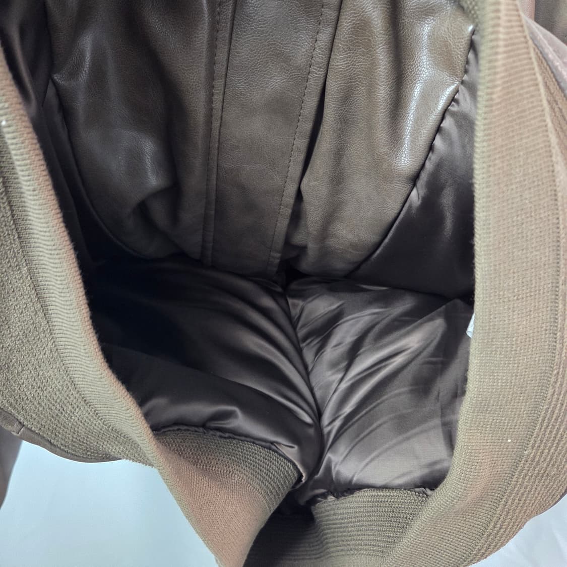 남77 무스탕 에코 양털 카라 레더 자켓 상품이미지6