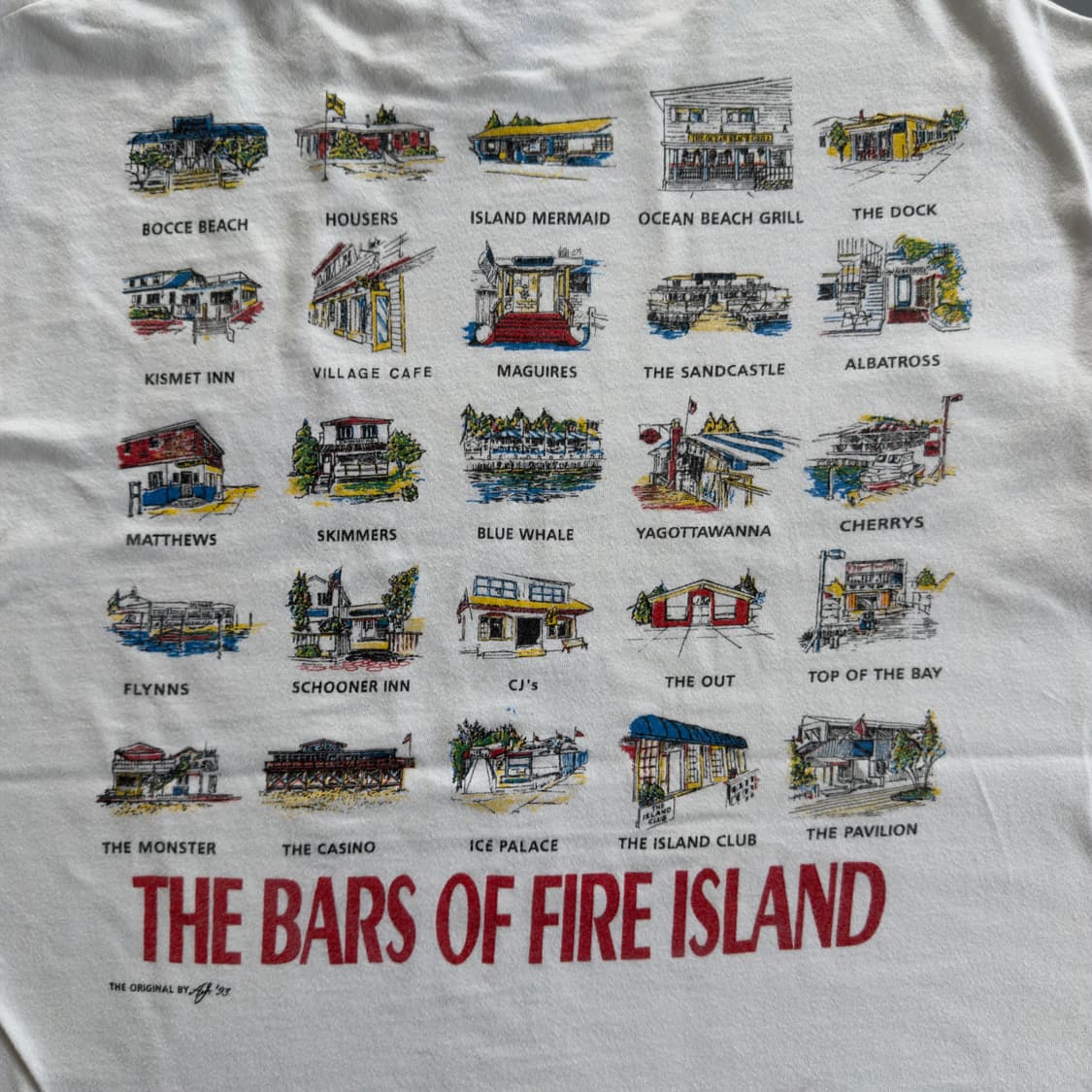 90s fire island 빈티지 아일랜드 티셔츠 상품이미지2