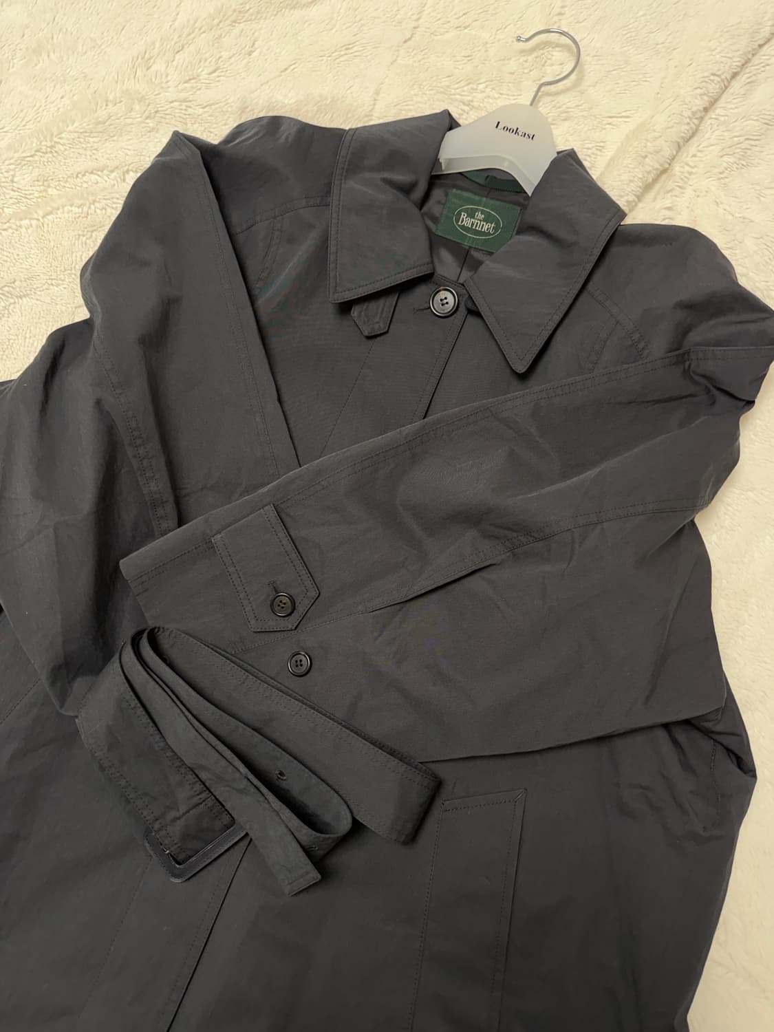 더바넷 루스 트렌치코트 차콜 상품이미지6
