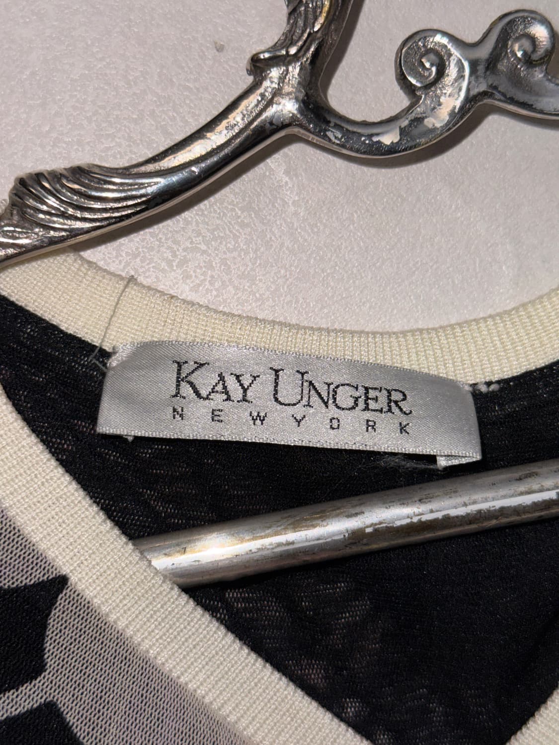 Kay Unger black pink oriental flower ops 상품이미지8