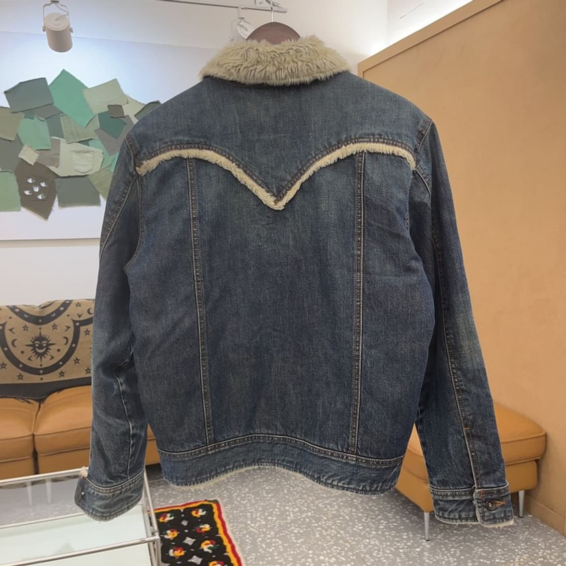 리바이스 빈티지 캐주얼 데님 쉐르파 양털 자켓 95 C07898 상품이미지4