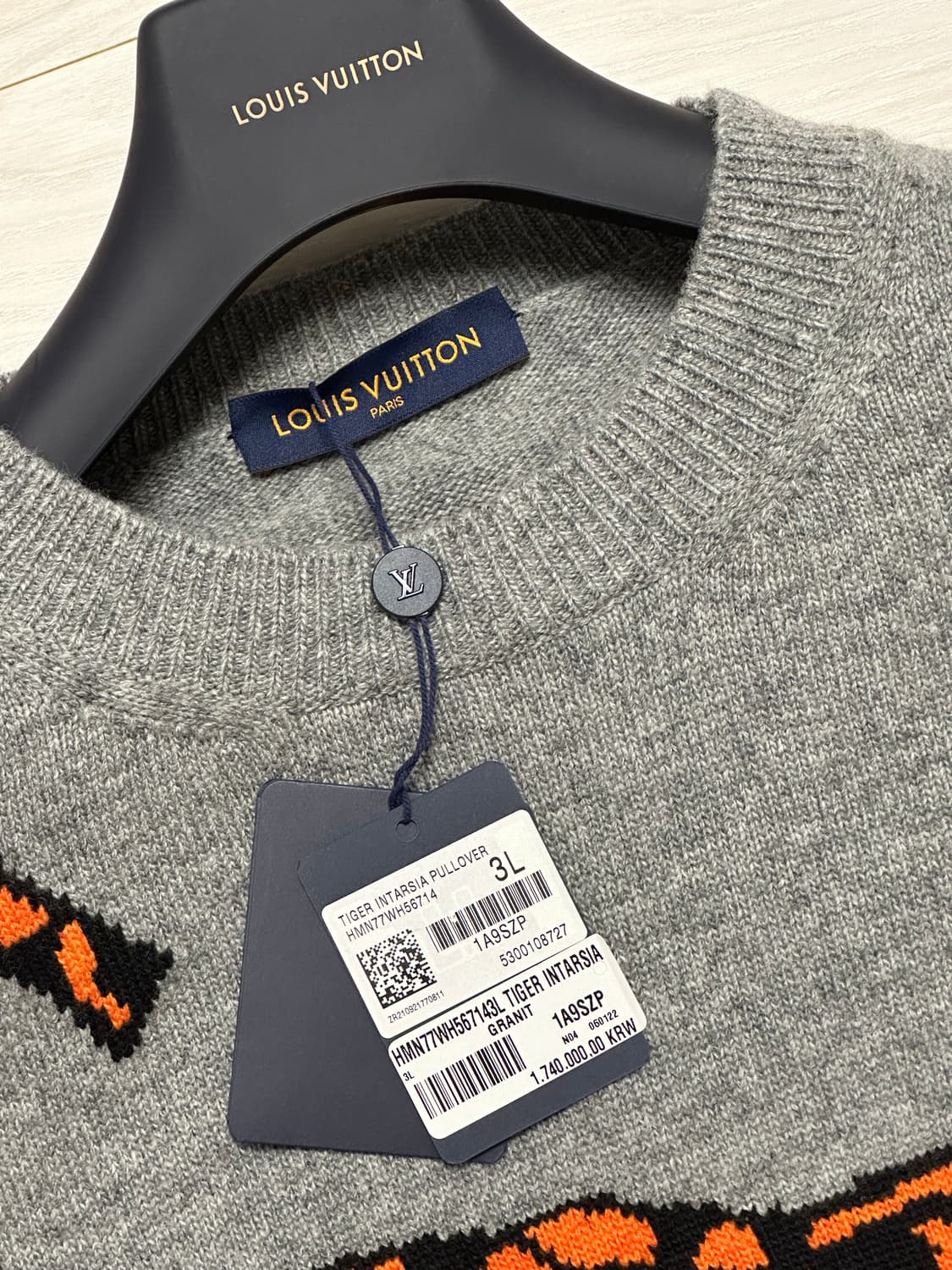 루이비통 인타르시아 풀오버 타이가 니트 XXL 국내판 상품이미지4