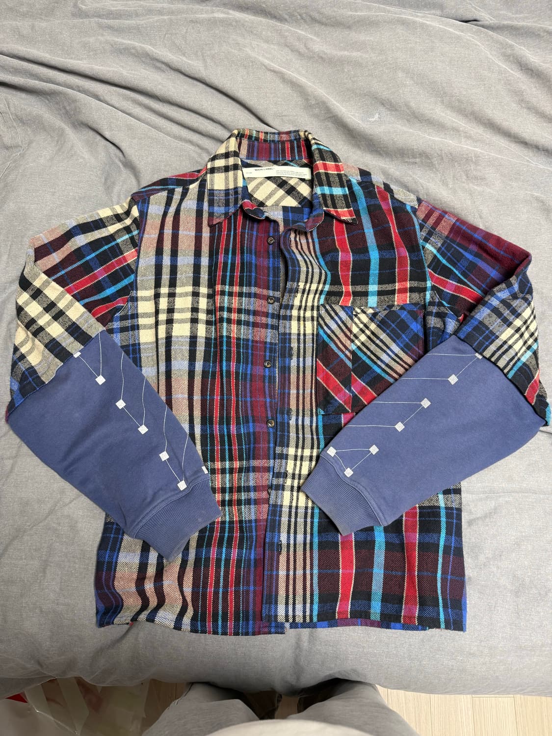 오프화이트 19fw 저지 슬리브 셔츠 플란넬 상품이미지1